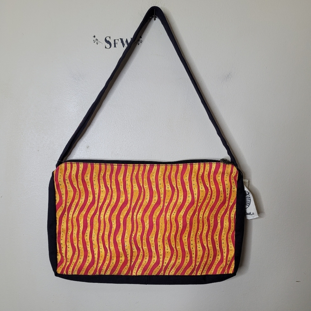 Laurel Burch Colorful Dog Print Artsy Shoulder Bag Purse NWT - Picture 7 of 11